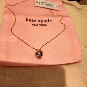 New Kate Spade cheetah pendant necklace